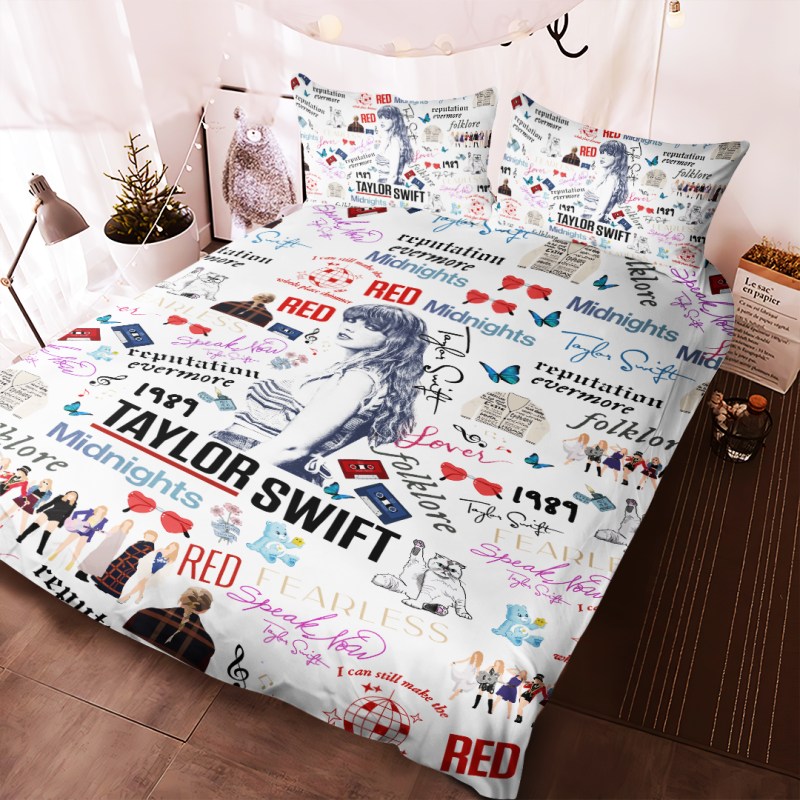 Taylor Swiff Bedding Set TANTN981 mk1 Taylor Swift Premium Bedding Set IFDDBED0001 Idea Fanatic