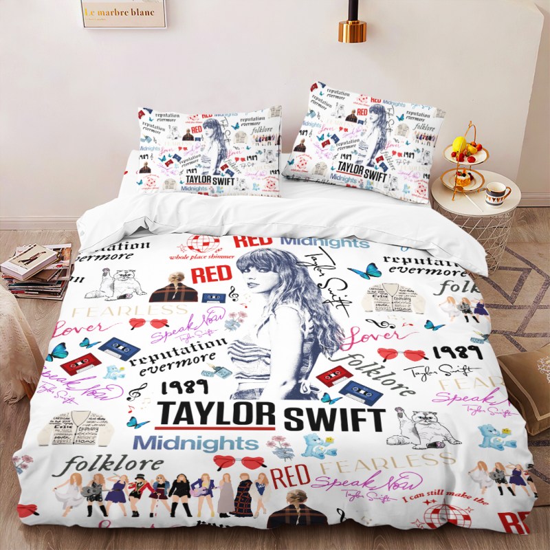 Taylor Swiff Bedding Set TANTN981 mk3 Taylor Swift Premium Bedding Set IFDDBED0001 Idea Fanatic