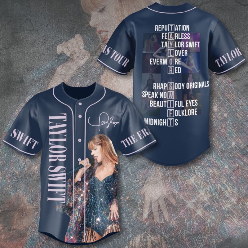 Taylor Swift 3D Apparels VANDH1107 Hanh Taylor Swift Premium Printed Baseball Jersey IFDDBSJ0019 Idea Fanatic