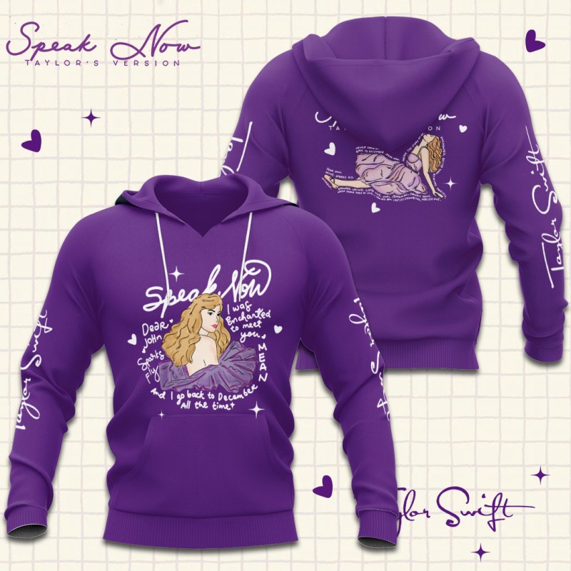 Taylor Swift Apparels TANTN1403 Hoodie Purple Taylor Swift Combo 3D Apparels IFDDCLEC0130 Idea Fanatic