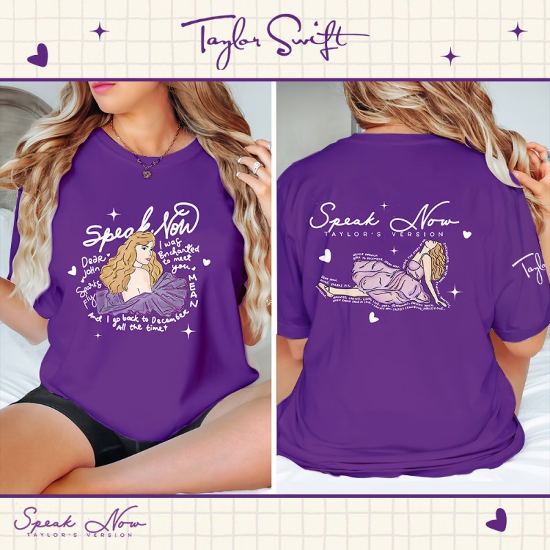 Taylor Swift Apparels TANTN1403 T Shirt 1 Purple Taylor Swift Combo 3D Apparels IFDDCLEC0130 Idea Fanatic