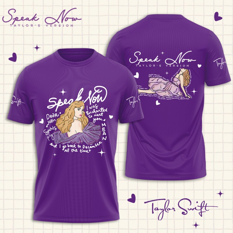 Taylor Swift Apparels TANTN1403 T Shirt Purple Taylor Swift Combo 3D Apparels IFDDCLEC0130 Idea Fanatic