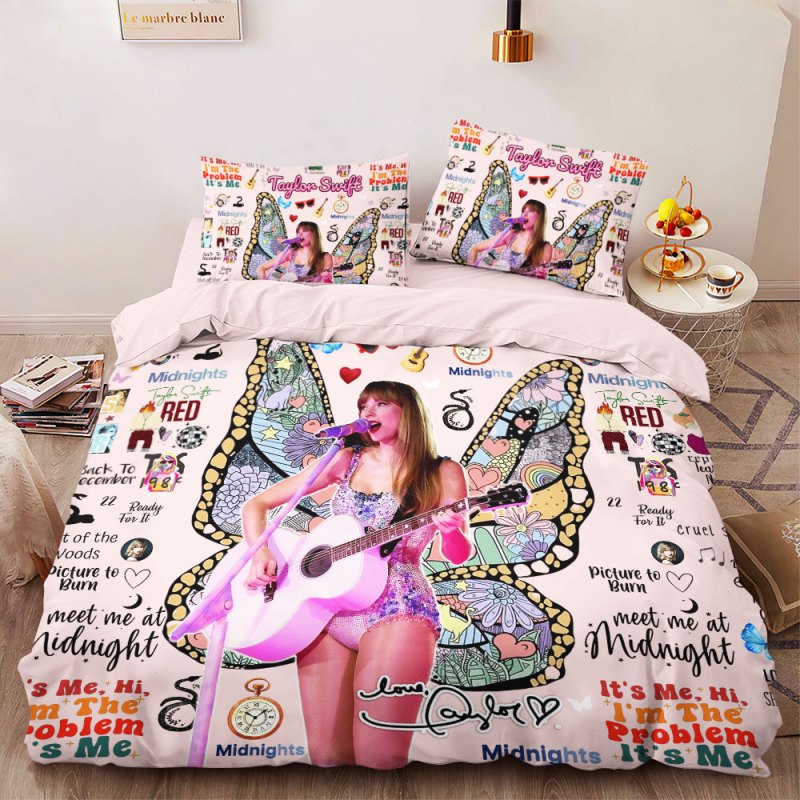 Taylor Swift Bedding Set VANDH288 Hanh Pink 1 Taylor Swift Premium Bedding Set IFDDBED0005 Idea Fanatic