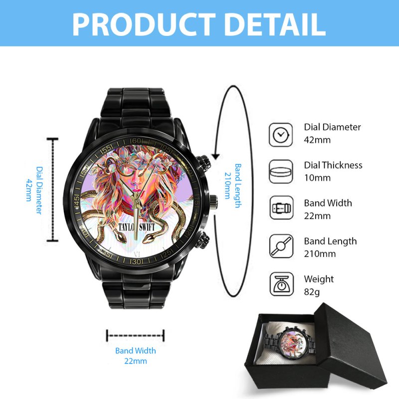Taylor Swift Black Stainless Steel Watch GNE1400 Hanh 4 Taylor Swift Black Stainless Steel Watch IFDDWCH0031 Idea Fanatic
