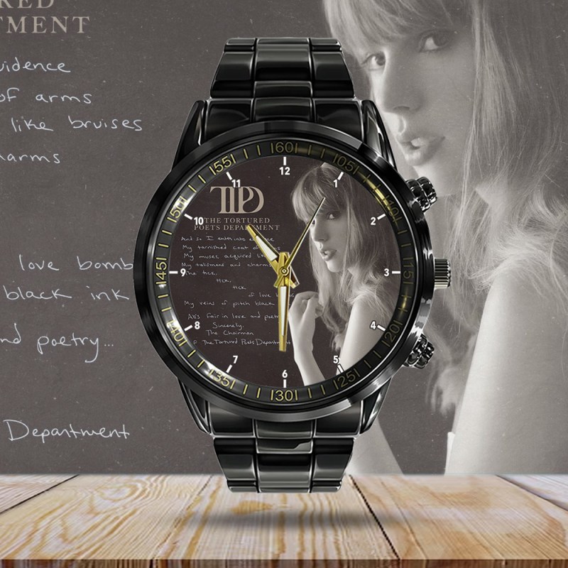 Taylor Swift Black Stainless Steel Watch HOATT4733 4 Taylor Swift Black Stainless Steel Watch IFDDWCH0021 Idea Fanatic