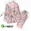 Taylor Swift Button Down Pajamas Set VANDH252 Hanh Pink 1 Taylor Swift Premium Button Down Pajamas Set IFDDBDP0013 Idea Fanatic