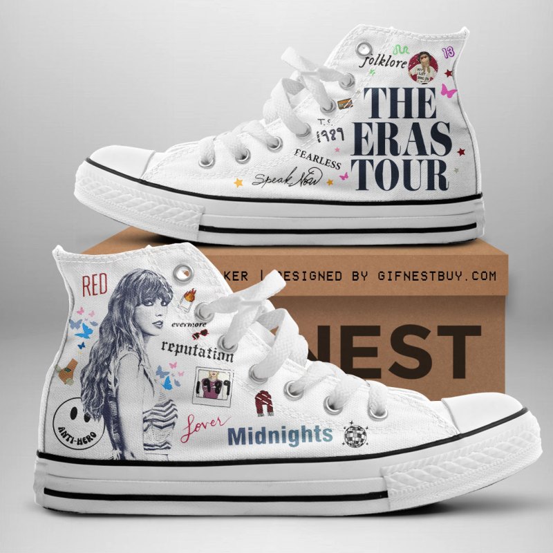 Taylor Swift High top Shoes VANDH072 Hanh 1 Taylor Swift Premium High Top Canvas Shoes IFDDHTCS0023 Idea Fanatic