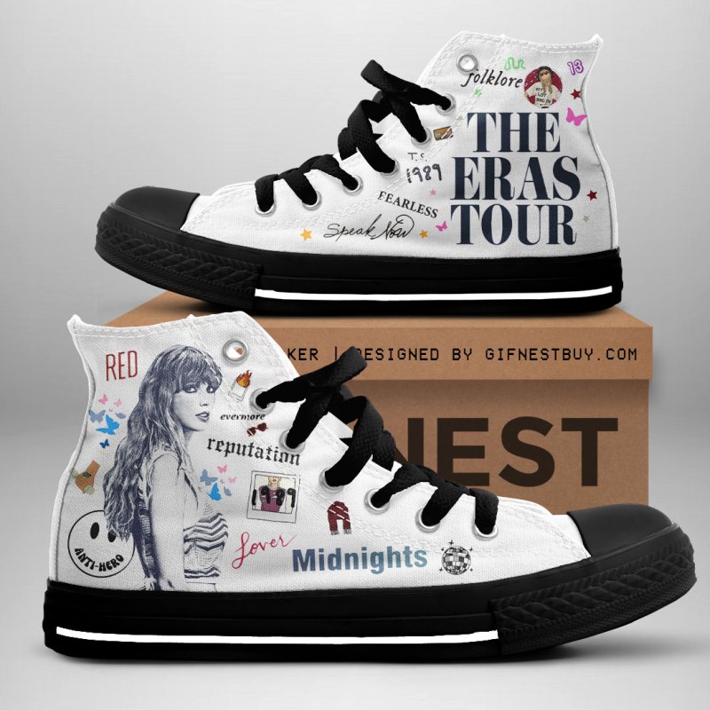 Taylor Swift High top Shoes VANDH072 Hanh 2 Taylor Swift Premium High Top Canvas Shoes IFDDHTCS0023 Idea Fanatic
