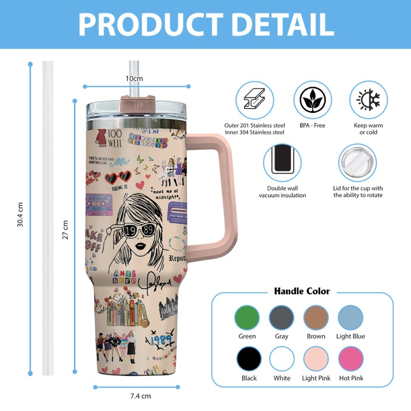 Taylor Swift Personalized Stanley Cup VANDH1870 Hanh 3 Taylor Swift Personalized 40oz Stanley Tumbler IFDD40OZ0172 Idea Fanatic
