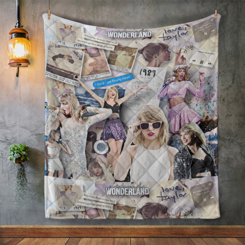 Taylor Swift Quilt Blanket TANTN2041 2 Taylor Swift Premium Printed Quilt Blanket IFDDQLT0001 Idea Fanatic