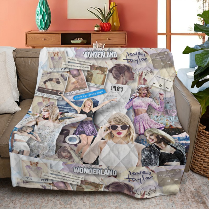 Taylor Swift Quilt Blanket TANTN2041 3 Taylor Swift Premium Printed Quilt Blanket IFDDQLT0001 Idea Fanatic