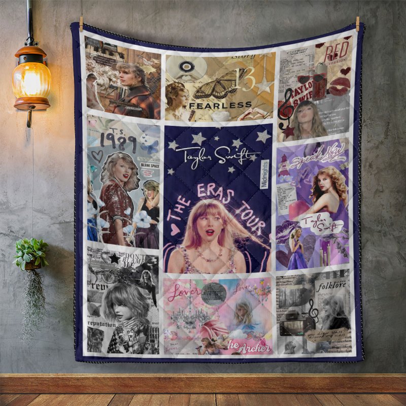 Taylor Swift Quilt Blanket VANDH058 Hanh 2 Taylor Swift Premium Printed Quilt Blanket IFDDQLT0005 Idea Fanatic