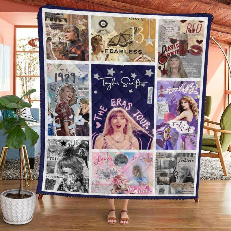 Taylor Swift Quilt Blanket VANDH058 Hanh 3 Taylor Swift Premium Printed Quilt Blanket IFDDQLT0005 Idea Fanatic