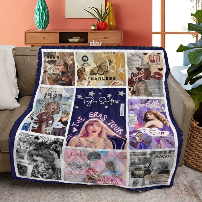 Taylor Swift Quilt Blanket VANDH058 Hanh 4 Taylor Swift Premium Printed Quilt Blanket IFDDQLT0005 Idea Fanatic