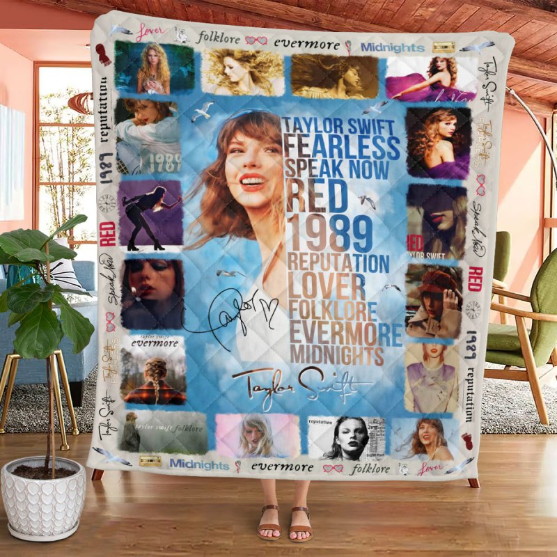 Taylor Swift Quilt Blanket VANDH1533 Hanh 4 Taylor Swift Premium Printed Quilt Blanket IFDDQLT0011 Idea Fanatic