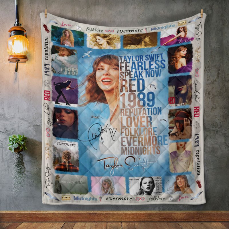 Taylor Swift Quilt Blanket VANDH1533 Hanh 5 Taylor Swift Premium Printed Quilt Blanket IFDDQLT0011 Idea Fanatic