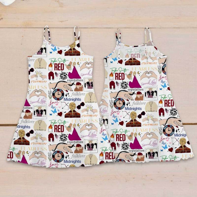 Taylor Swift Strappy Swing Dress GNE1123 Hanh 2 Taylor Swift Premium Women Strappy Swing Dress IFDDSSD0012 Idea Fanatic