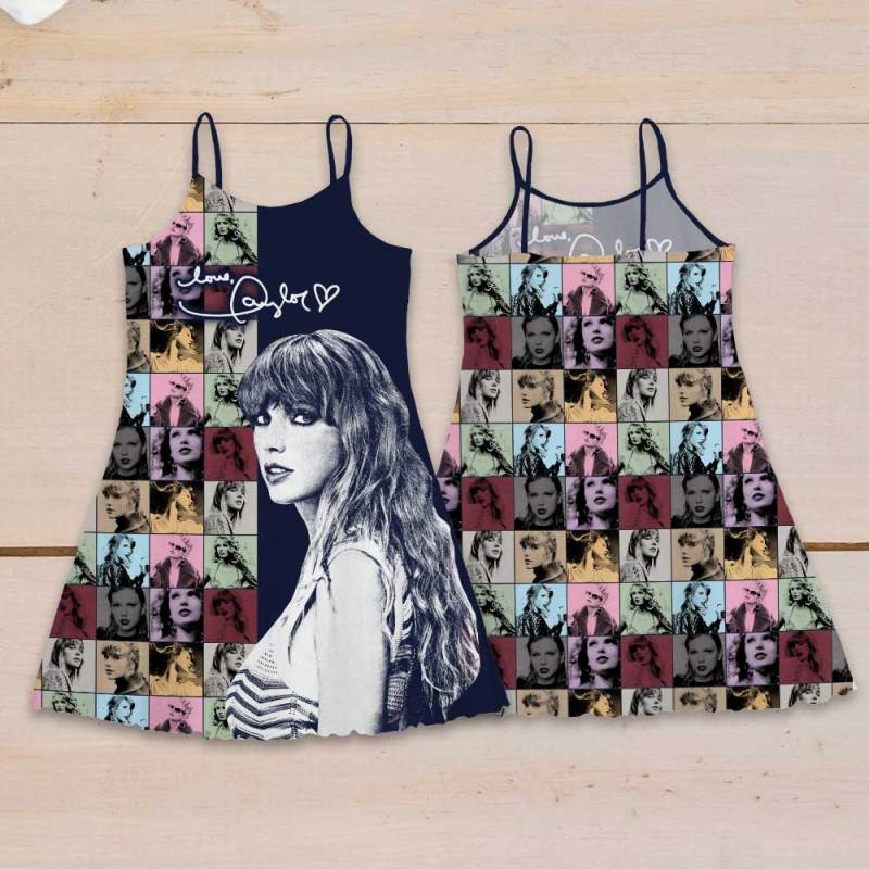 Taylor Swift Strappy Swing Dress GNE1124 Hanh 1 Taylor Swift Premium Women Strappy Swing Dress IFDDSSD0013 Idea Fanatic