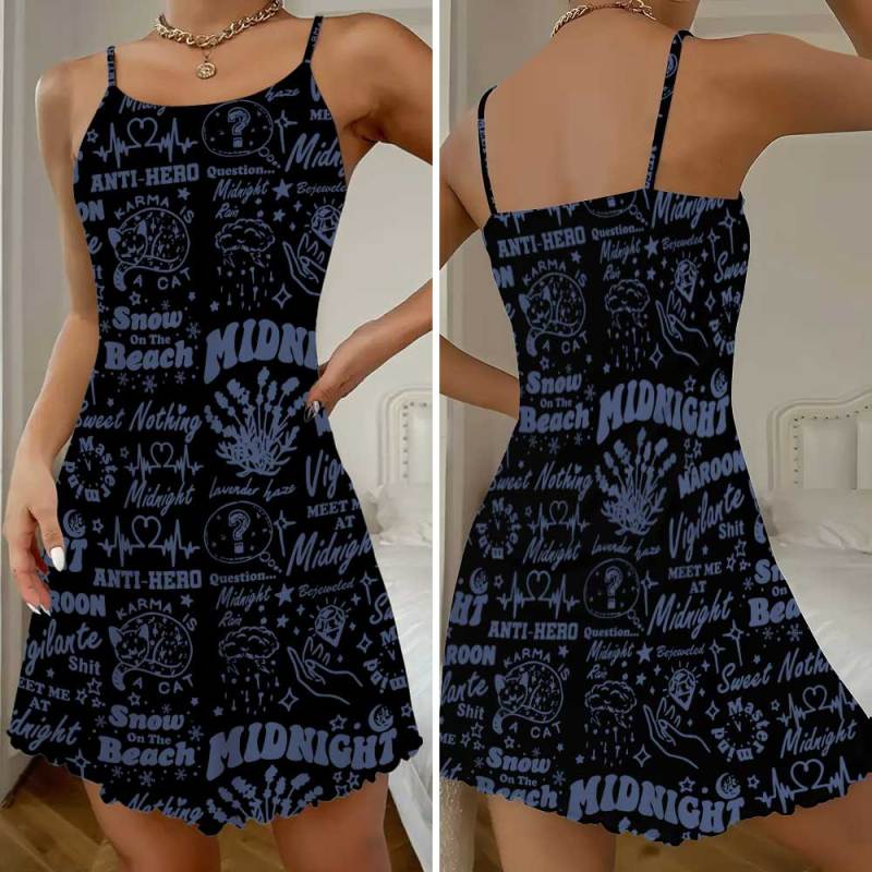 Taylor Swift Strappy Swing Dress GNE1133 Hanh 1 Taylor Swift Premium Women Strappy Swing Dress IFDDSSD0015 Idea Fanatic