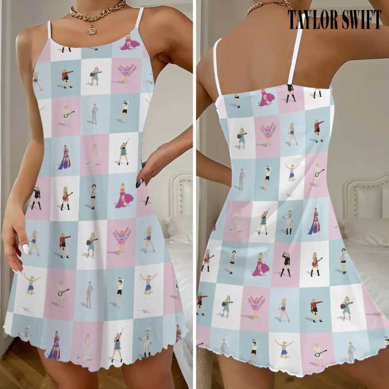 Taylor Swift Strappy Swing Dress GNE1257 Hanh 1 Taylor Swift Premium Women Strappy Swing Dress IFDDSSD0003 Idea Fanatic
