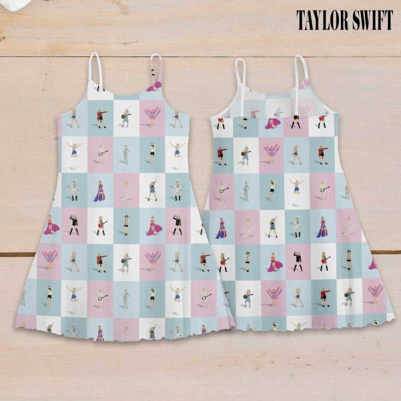 Taylor Swift Strappy Swing Dress GNE1257 Hanh 2 Taylor Swift Premium Women Strappy Swing Dress IFDDSSD0003 Idea Fanatic