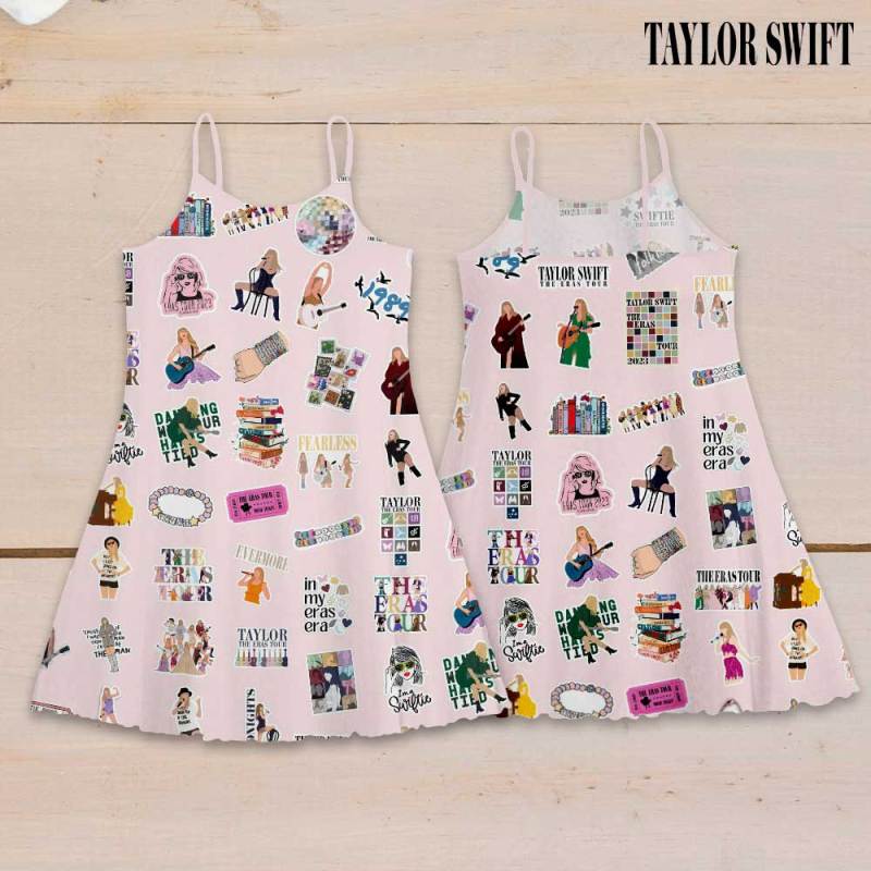Taylor Swift Strappy Swing Dress GNE1266 Hanh 2 Taylor Swift Premium Women Strappy Swing Dress IFDDSSD0004 Idea Fanatic