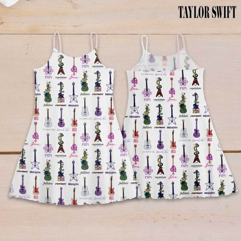 Taylor Swift Strappy Swing Dress GNE1279 Hanh 2 Taylor Swift Premium Women Strappy Swing Dress IFDDSSD0020 Idea Fanatic