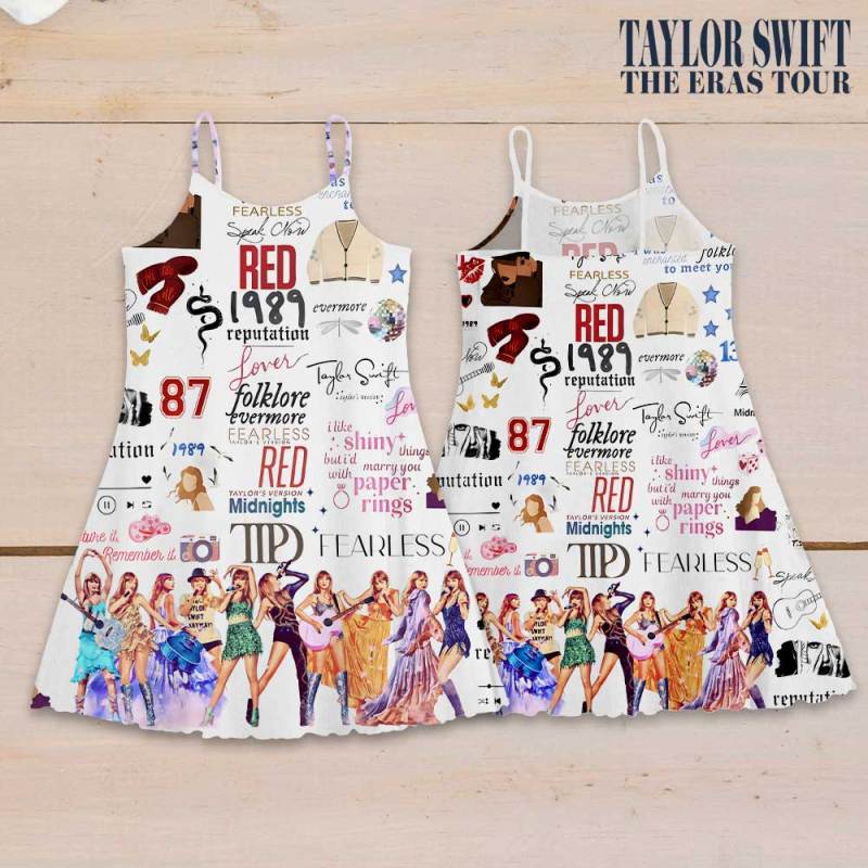 Taylor Swift Strappy Swing Dress HOATT6049 Yuna 1 Taylor Swift Premium Women Strappy Swing Dress IFDDSSD0002 Idea Fanatic