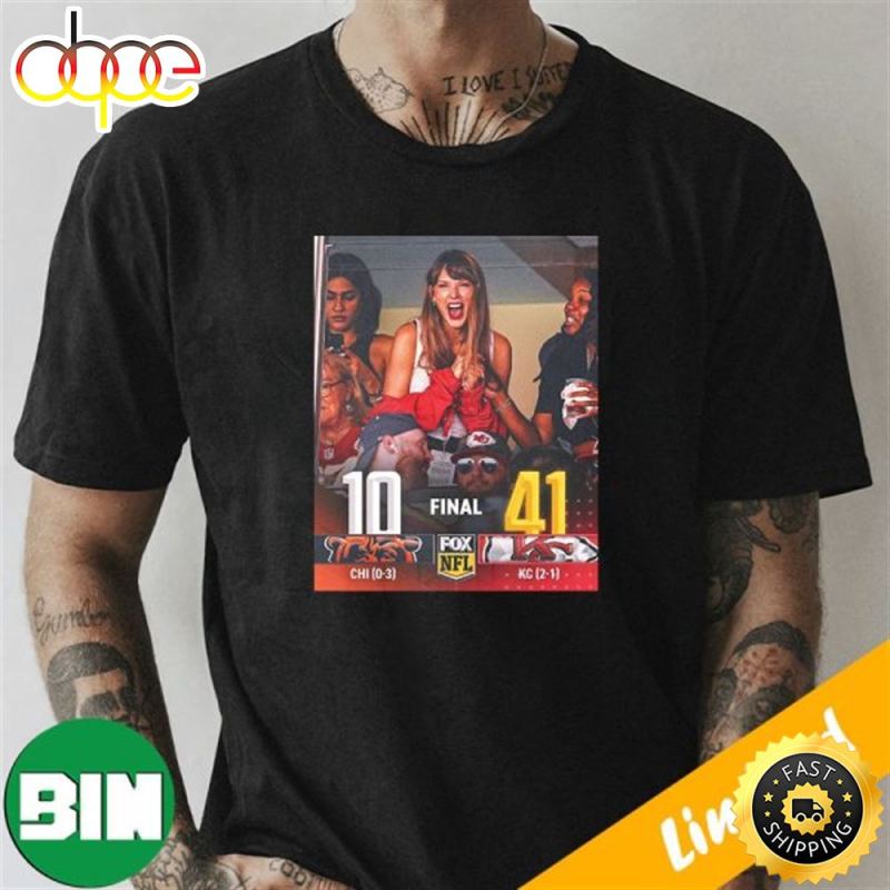 Taylor Swift Dating Rumors With Travis Kelce Kansas City Cheifs Win 41 10 T Shirt glhcmy Taylor Swift Dating Rumors With Travis Kelce Kansas City Cheifs Win 41-10 T-Shirt IDF137582 Idea Fanatic