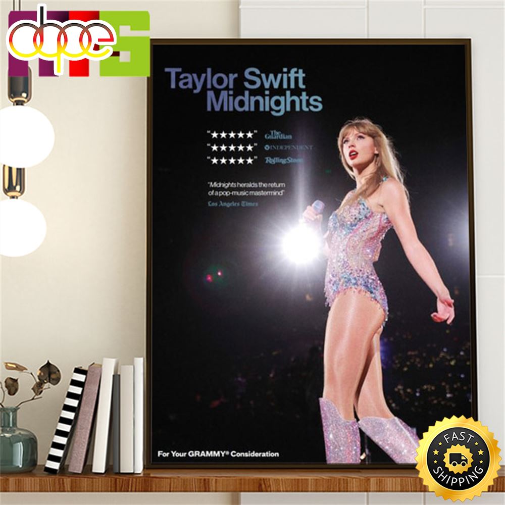 Taylor Swift For Consideration Banner For The 2024 Grammys Home Decor Poster Canvas fbs77y Taylor Swift Grammys Poster Canvas IDF156337 Idea Fanatic