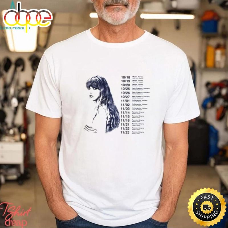 Taylor Swift The Eras Tour Dates 2024 North America Tour Merch Shirt onctij Taylor Swift The Eras Tour Dates 2024 Shirt IDF148655 Idea Fanatic
