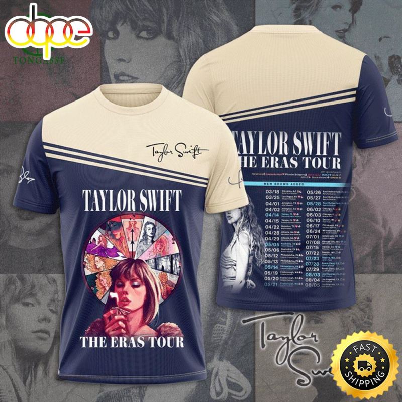 Taylor Swift The Eras Tour Schedule Beige 3D Printed T shirt iuv3jy Taylor Swift The Eras Tour Schedule Beige 3D Printed T-shirt IDF148692 Idea Fanatic