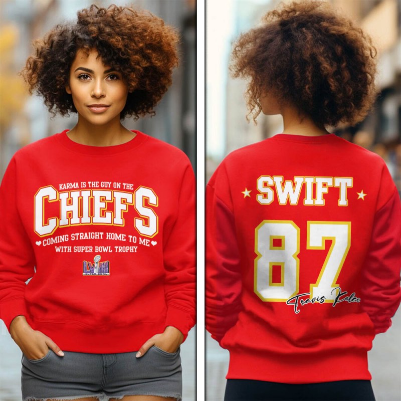 Taylor Swift x Kansas City Chiefs SweatShirt Woman MAITM5759 Taylor Swift x Kansas City Chiefs Combo 3D Apparels IFDDCLEC0203 Idea Fanatic
