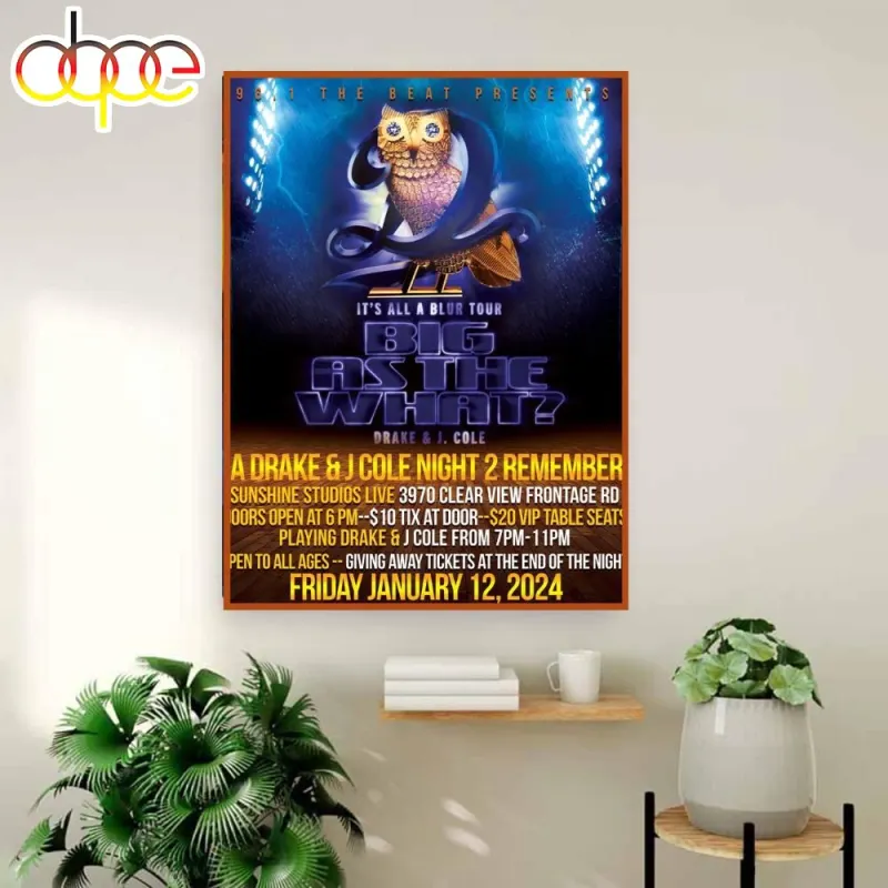 The Beat Presents Drake Jcole Night To Remember in Colorado Springs Canvas Poster The Beat Presents Drake & Jcole Night To Remember in Colorado Springs Canvas Poster IDF168548 Idea Fanatic