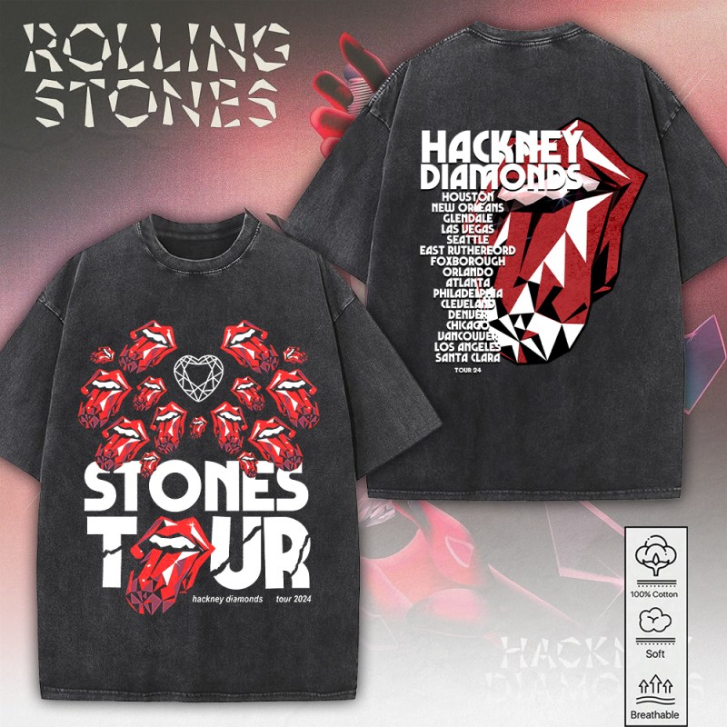 The Rolling Stones 2D Acid Washed Cotton Shirt MAITM7640 The Rolling Stones 2D Acid Washed Cotton Shirt IFDD2DW0008 Idea Fanatic