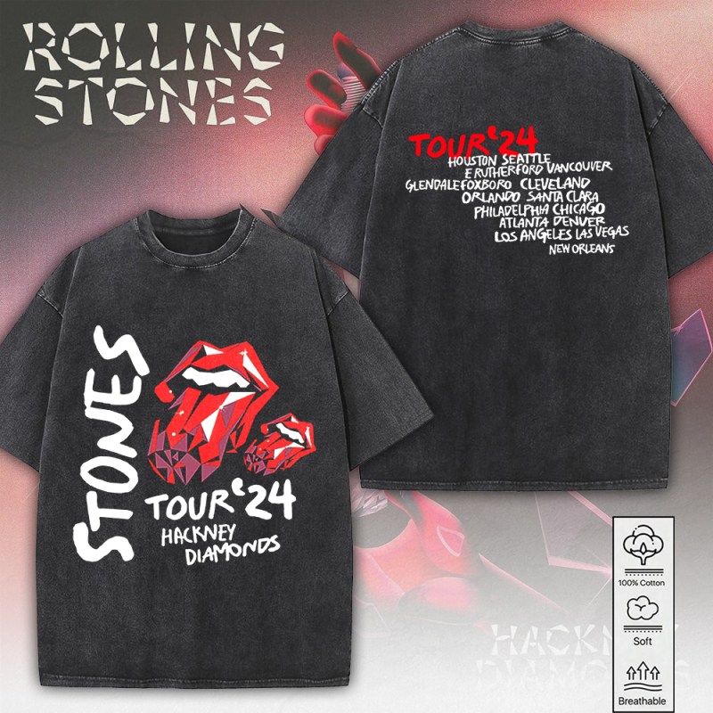 The Rolling Stones 2D Acid Washed Cotton Shirt MAITM7641 The Rolling Stones 2D Acid Washed Cotton Shirt IFDD2DW0009 Idea Fanatic