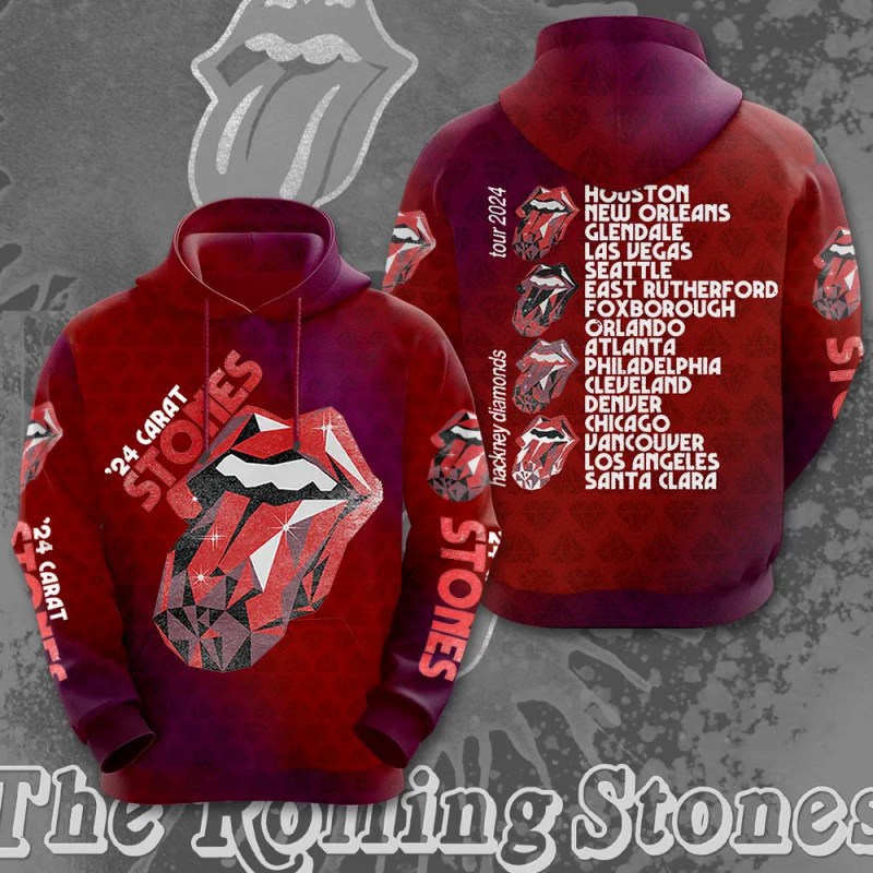 The Rolling Stones 3D Apparel MAITM6629 Hoodie The Rolling Stones Combo 3D Apparels IFDDCLEC0062 Idea Fanatic