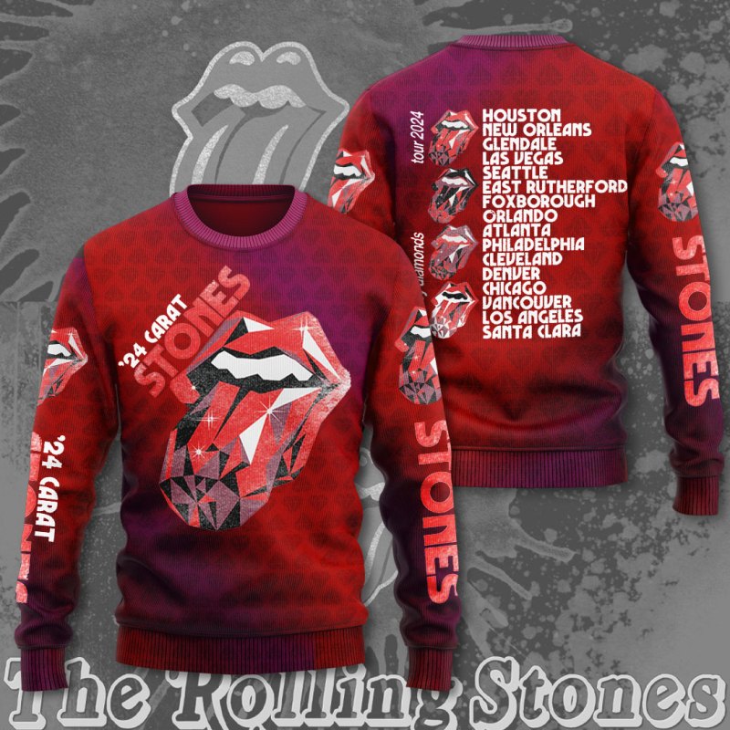 The Rolling Stones 3D Apparel MAITM6629 Ugly Sweatshirt The Rolling Stones Combo 3D Apparels IFDDCLEC0062 Idea Fanatic