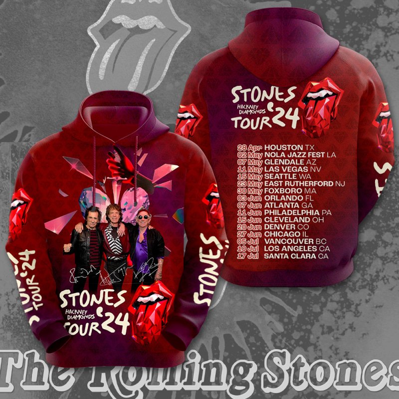 The Rolling Stones 3D Apparels MAITM4929 Hoodie The Rolling Stones Combo 3D Apparels IFDDCLEC0082 Idea Fanatic