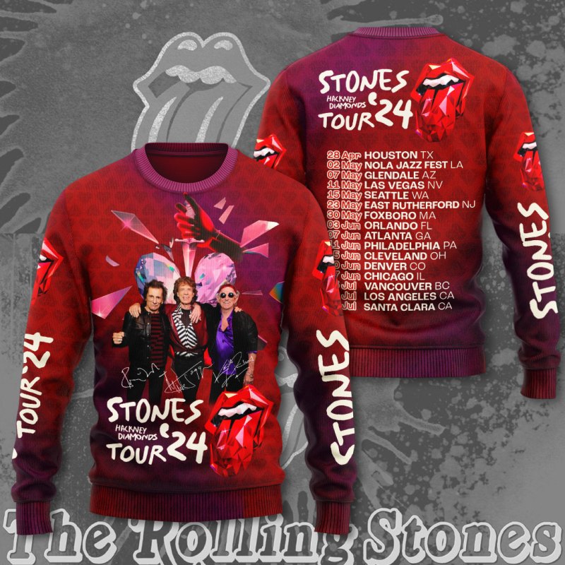 The Rolling Stones 3D Apparels MAITM4929 Ugly Sweatshirt The Rolling Stones Combo 3D Apparels IFDDCLEC0082 Idea Fanatic