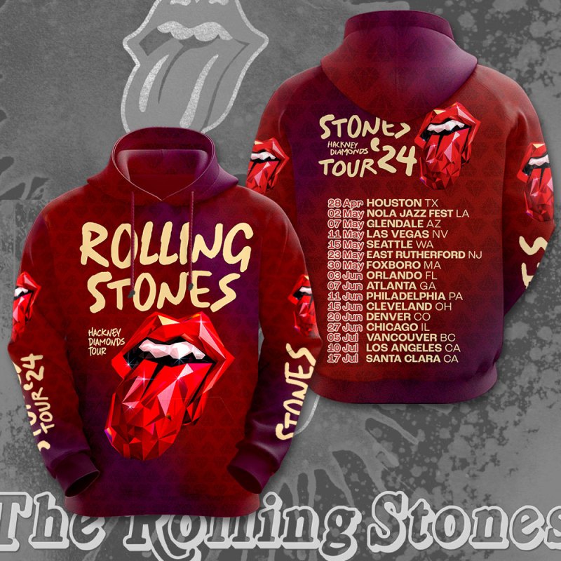 The Rolling Stones 3D Apparels MAITM4930 Hoodie The Rolling Stones Combo 3D Apparels IFDDCLEC0083 Idea Fanatic