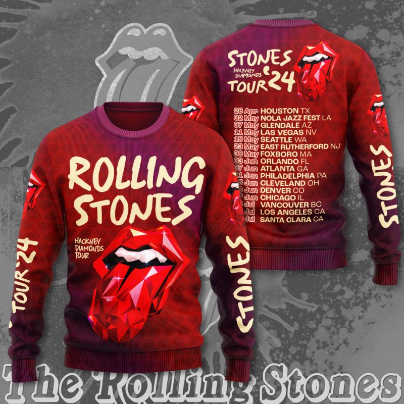 The Rolling Stones 3D Apparels MAITM4930 Ugly Sweatshirt The Rolling Stones Combo 3D Apparels IFDDCLEC0083 Idea Fanatic