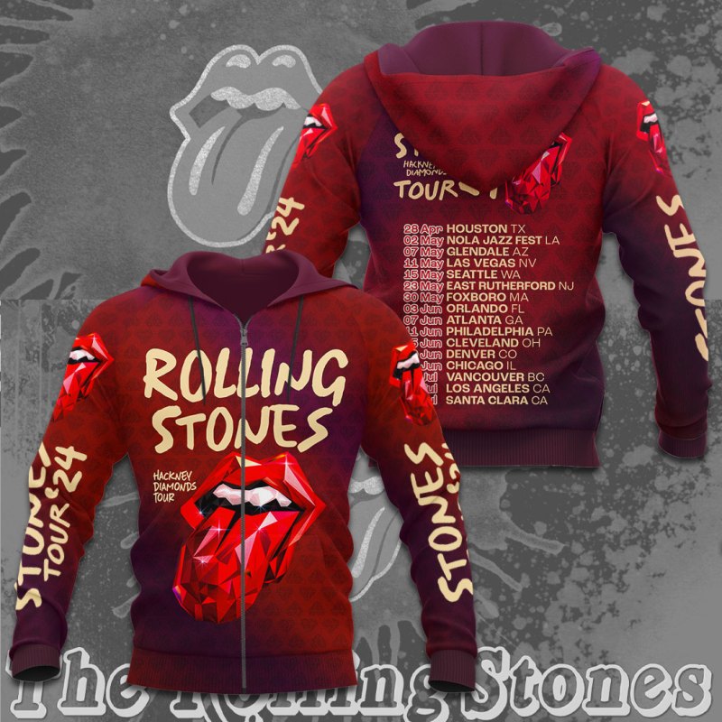 The Rolling Stones 3D Apparels MAITM4930 zip Hoodie The Rolling Stones Combo 3D Apparels IFDDCLEC0083 Idea Fanatic