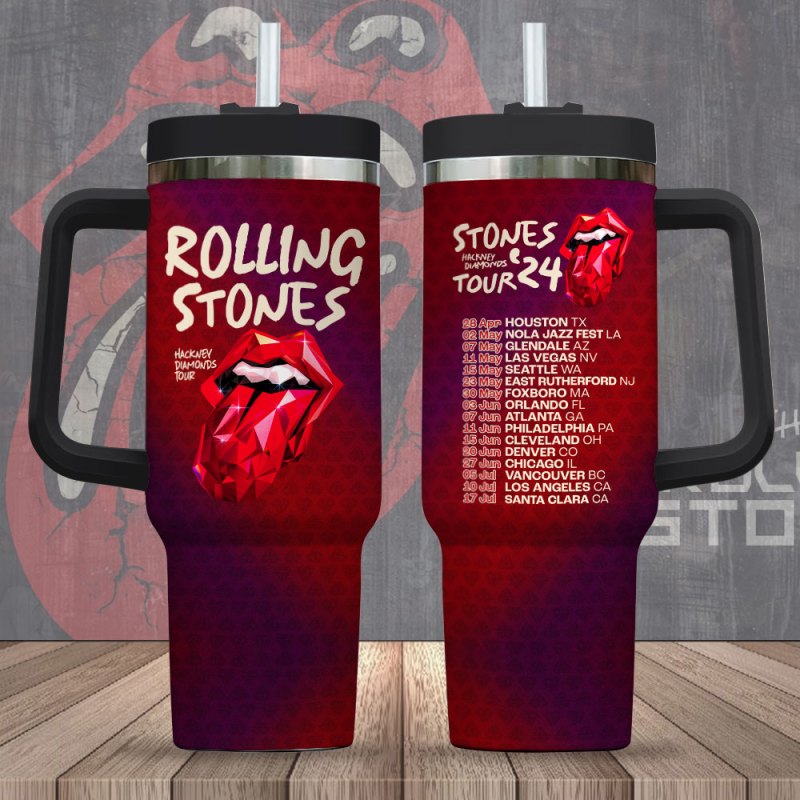 The Rolling Stones 40oz Stanley Tumbler MAITM7177 The Rolling Stones Personalized 40oz Stanley Tumbler IFDD40OZ0156 Idea Fanatic