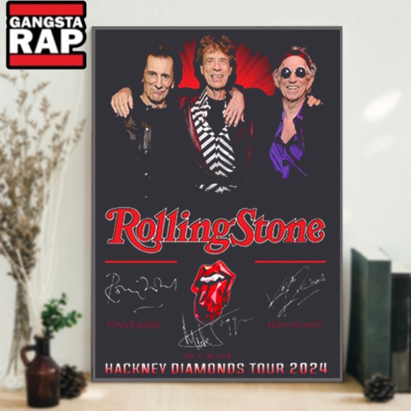 The Rolling Stones Hackney Diamonds Tour 2024 Signature Poster Canvas Art The Rolling Stones Hackney Diamonds Tour 2024 Signature Poster Canvas Art IDFCWA0060 Idea Fanatic