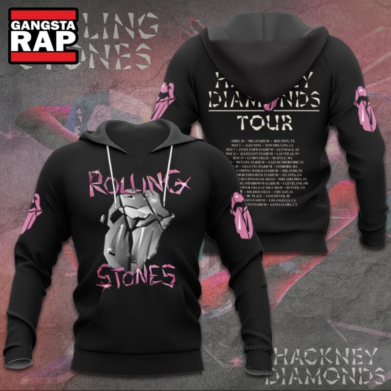 The Rolling Stones Hackney Diamonds Tour 3D Hoodie The Rolling Stones Hackney Diamonds Tour 3D Hoodie IFDDHD0190 Idea Fanatic