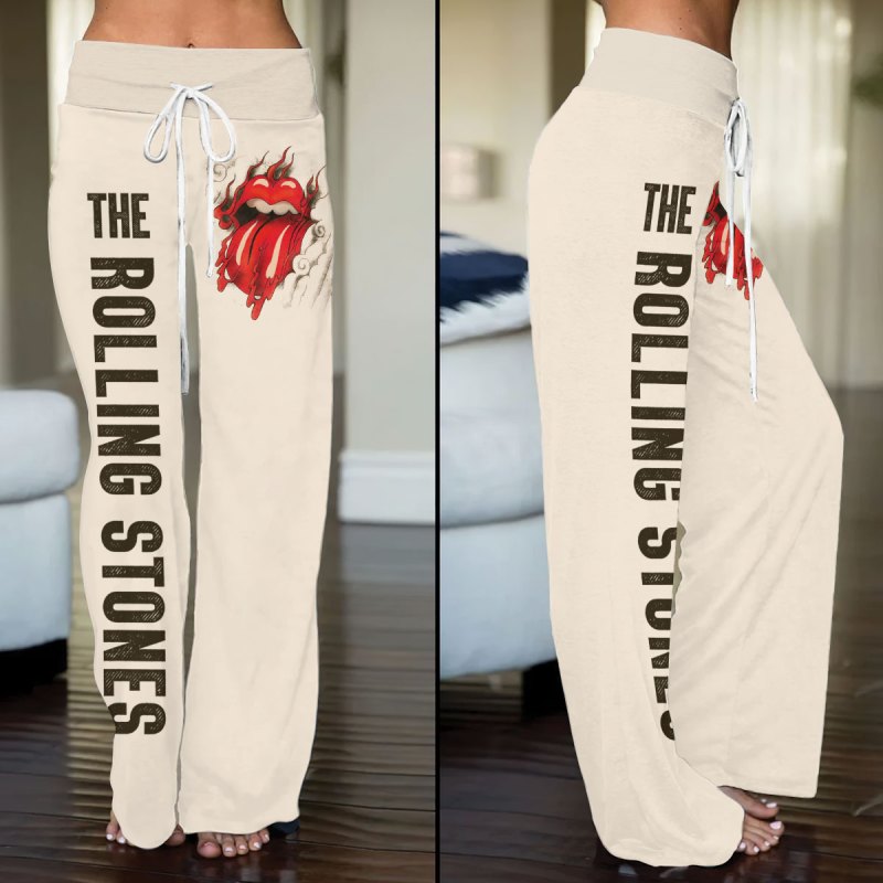 The Rolling Stones High Waisted Straight Leg Trousers MAITM6854 The Rolling Stones High-Waisted Straight-Leg Trousers IFDDHST0007 Idea Fanatic