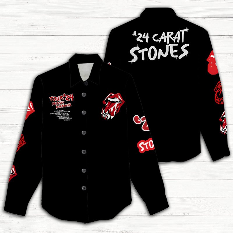 The Rolling Stones Linen Shirt TANTN6571 mk3 The Rolling Stones 3D Linen Women Shirt IFDDLWS0006 Idea Fanatic