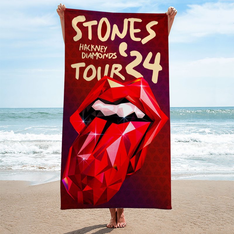 The Rolling Stones Rectangle Beach Towel MAITM7321 The Rolling Stones Rectangle Beach Towel IFDDBT0005 Idea Fanatic