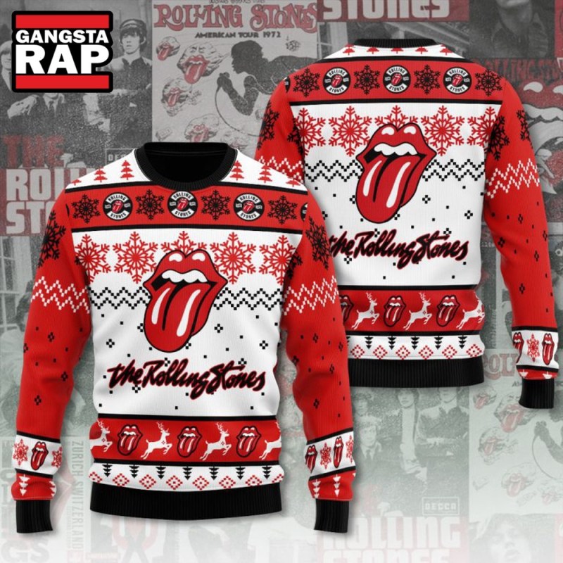 The Rolling Stones Rock Fans Gift Ugly Christmas Sweater The Rolling Stones Rock Fans Gift Ugly Christmas Sweater IFDDUSW0069 Idea Fanatic